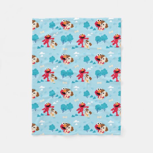 Sesamstraße | Elmo & Tango Muster Fleecedecke (Vorderseite)