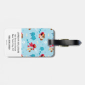 Sesamstraße | Elmo & Tango Muster Gepäckanhänger (Rückseite horizontal)