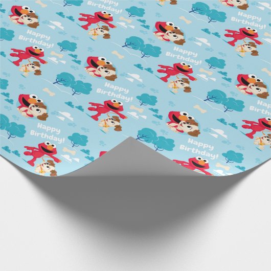 Sesamstraße | Elmo & Tango Muster Geschenkpapier (Ecke)