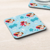 Sesamstraße | Elmo & Tango Muster Getränkeuntersetzer (Linke Seite)