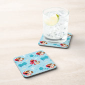 Sesamstraße | Elmo & Tango Muster Getränkeuntersetzer (Rechte Seite)