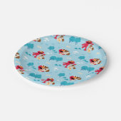 Sesamstraße | Elmo & Tango Muster Pappteller (Schrägansicht)