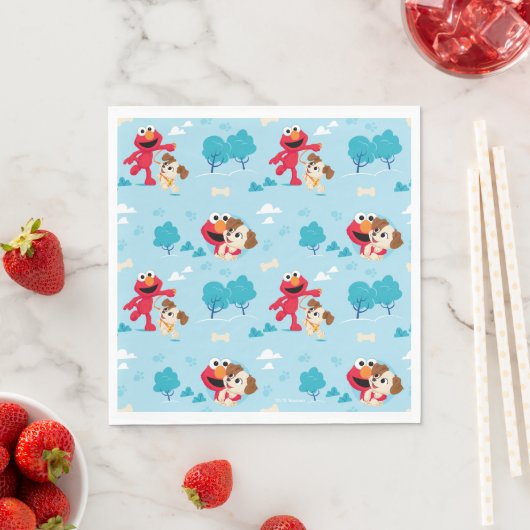 Sesamstraße | Elmo & Tango Muster Serviette (Beispiel)