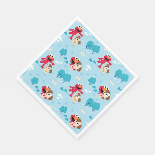 Sesamstraße | Elmo & Tango Muster Serviette (Ecke)