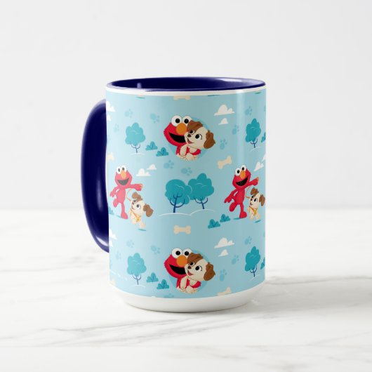 Sesamstraße | Elmo & Tango Muster Tasse (Vorderseite Links)