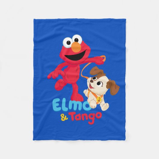 Sesamstraße | Elmo & Tango Running Fleecedecke (Vorderseite)
