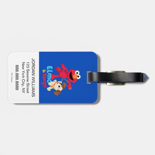 Sesamstraße | Elmo & Tango Running Gepäckanhänger (Rückseite horizontal)
