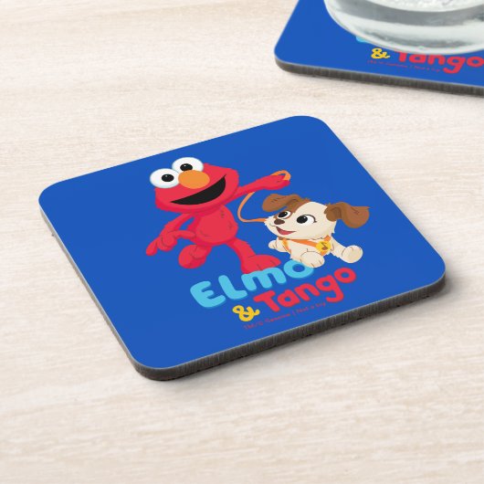 Sesamstraße | Elmo & Tango Running Getränkeuntersetzer (Linke Seite)