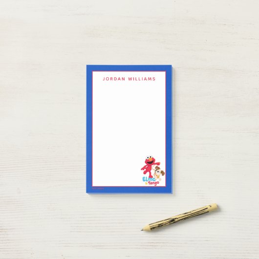 Sesamstraße | Elmo & Tango Running Post-it Klebezettel (Auf Schreibtisch)