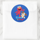 Sesamstraße | Elmo & Tango Running Runder Aufkleber (Tasche)