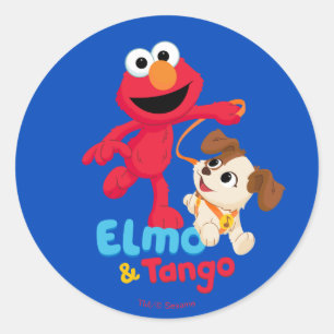 Sesamstraße Elmo & Tango Running Runder Aufkleber