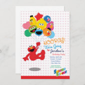 Sesamstraße | Elmo und Pals - Geburtstagsballons Einladung (Vorne/Hinten)