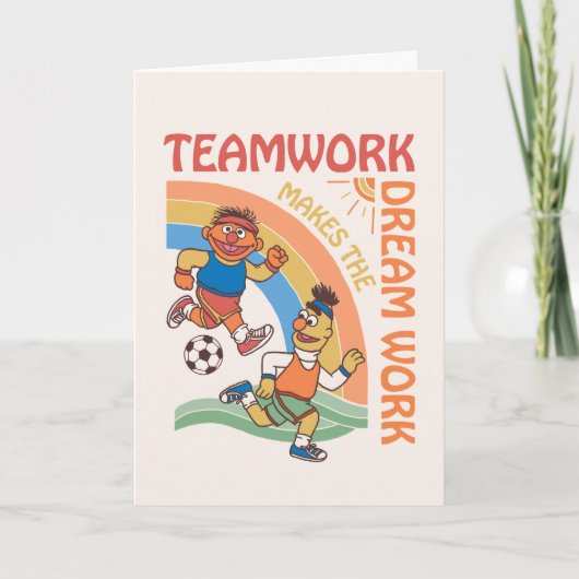 Sesamstraße | Ernie & Bert Teamwork Feiertagskarte (Vorderseite)