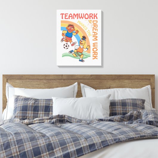 Sesamstraße | Ernie & Bert Teamwork Leinwanddruck (Insitu (Schlafzimmer))