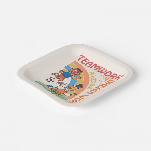 Sesamstraße | Ernie & Bert Teamwork Pappteller (Gewinkelt)