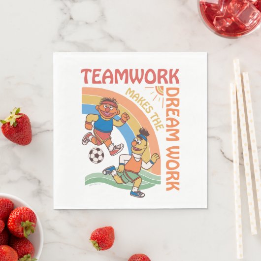 Sesamstraße | Ernie & Bert Teamwork Serviette (Beispiel)