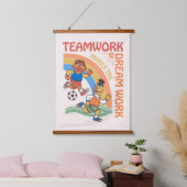 Sesamstraße | Ernie & Bert Teamwork Wandteppich Mit Holzrahmen (Schlafzimmer)