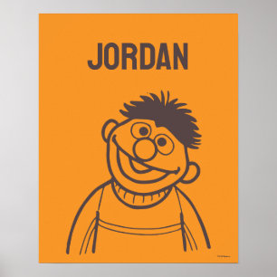 Sesamstraße Ernie Bright Name hinzufügen Poster