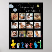 Sesamstraße | Erstes Jahr des Kindes - FotoCollage Poster (Vorne)