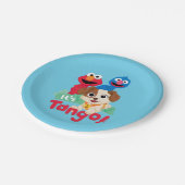 Sesamstraße | Es ist Tango mit Elmo & Grover Pappteller (Schrägansicht)