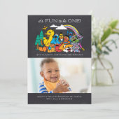 Sesamstraße | Es macht Spaß, ein - Chalkboard zu s Einladung (Stehend Vorderseite)