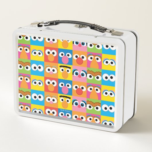 Sesamstraße Eyes Muster Metall Lunch Box (Rückseite)