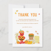 Sesamstraße | Fall Elmo Pumpkin Birthday Dankeskarte (Vorderseite)