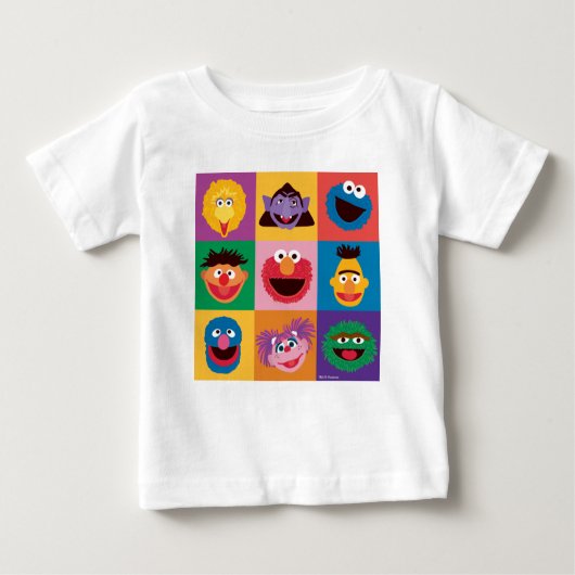 Sesamstraße | Farbblockgitter Baby T-shirt (Vorderseite)