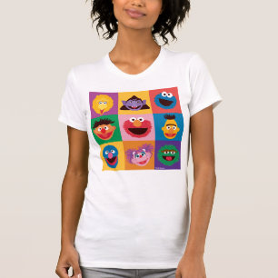 Sesamstraße   Farbblockgitter T-Shirt