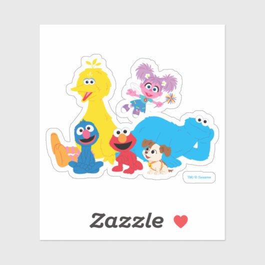 Sesamstraße | Farbenfrohe Sesamstraße Pals Aufkleber (Blatt)