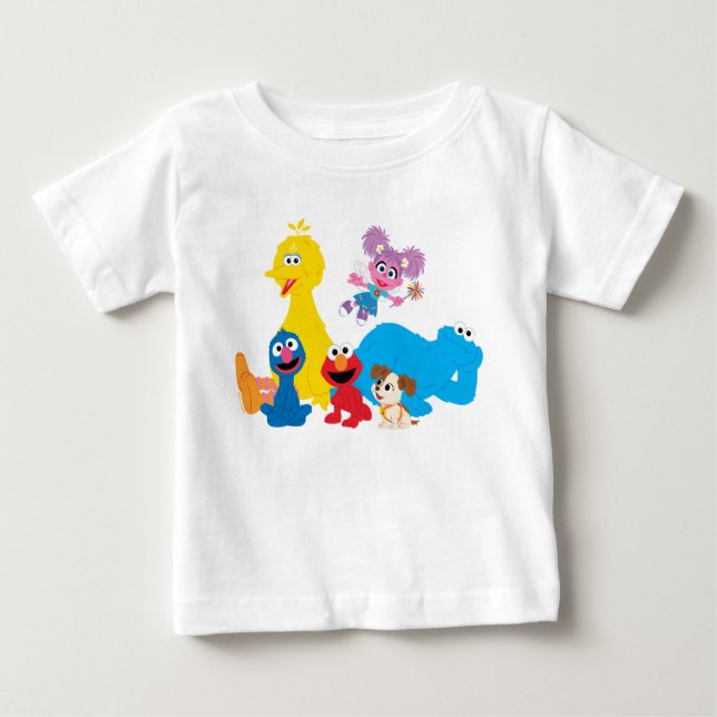 Sesamstraße | Farbenfrohe Sesamstraße Pals Baby T-shirt (Vorderseite)