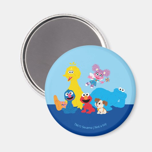 Sesamstraße | Farbenfrohe Sesamstraße Pals Magnet (Vorderseite/Rückseite)