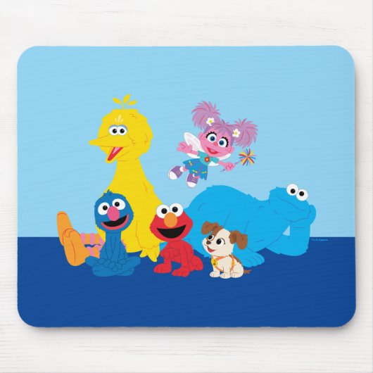 Sesamstraße | Farbenfrohe Sesamstraße Pals Mousepad (Vorne)