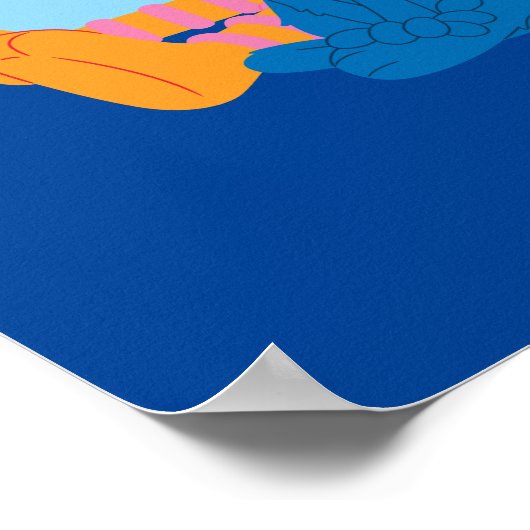 Sesamstraße | Farbenfrohe Sesamstraße Pals Poster (Ecke)