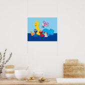 Sesamstraße | Farbenfrohe Sesamstraße Pals Poster (Küche)