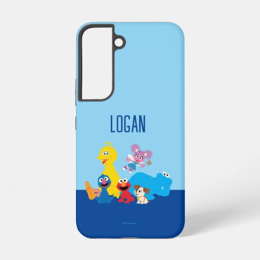 Sesamstraße | Farbenfrohe Sesamstraße Pals Samsung Galaxy Hülle (Rückseite)