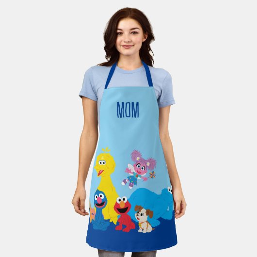 Sesamstraße | Farbenfrohe Sesamstraße Pals Schürze (Getragen)