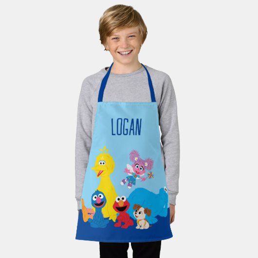 Sesamstraße | Farbenfrohe Sesamstraße Pals Schürze (Getragen)