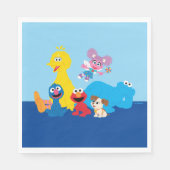 Sesamstraße | Farbenfrohe Sesamstraße Pals Serviette (Vorderseite)