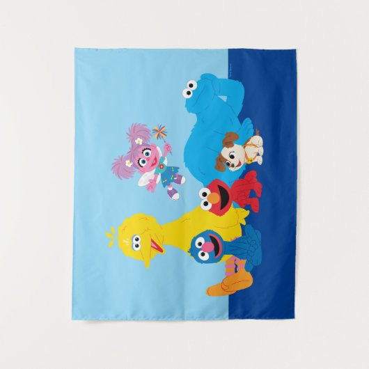 Sesamstraße | Farbenfrohe Sesamstraße Pals Wandteppich (Vorderseite)