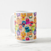 Sesamstraße | Farbiges Muster Kaffeetasse (Vorderseite Links)