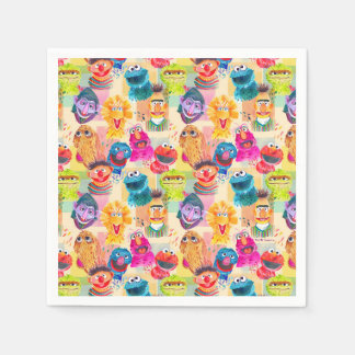 Sesamstraße | Farbiges Muster Serviette