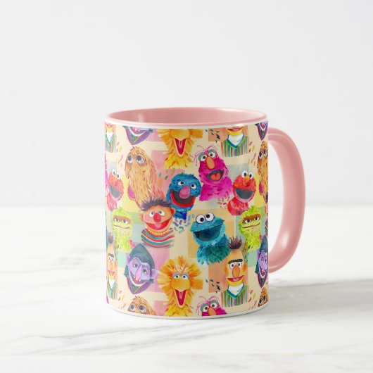 Sesamstraße | Farbiges Muster Tasse (VorderseiteRechts)
