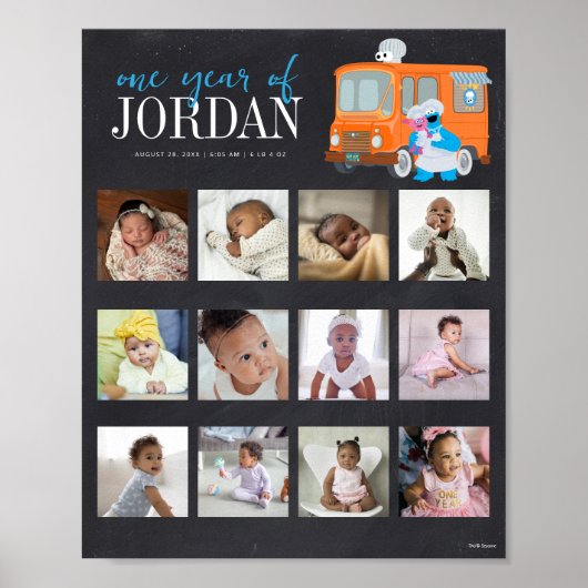 Sesamstraße Feinschmecker LKW Ein Jahr von 12 Mona Poster (Vorne)