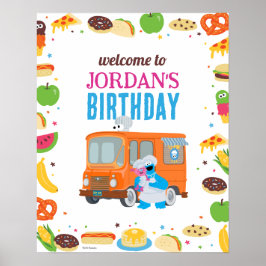 Sesamstraße Feinschmecker Truck Birthday Sign Poster