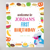 Sesamstraße Feinschmecker Truck Birthday Sign Poster (Vorne)