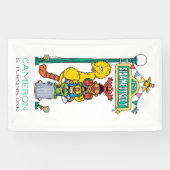 Sesamstraße-Figuren Erstes Geburtstagsbanner Banner (Horizontal)