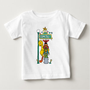 Sesamstraße-Figuren & Straßenschild Baby-T-Shirt Baby T-shirt