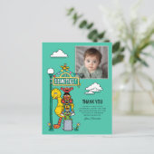 Sesamstraße Figuren & Straßenschild Danke S. Postkarte (Stehend Vorderseite)