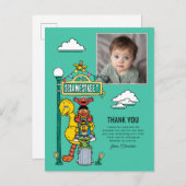 Sesamstraße Figuren & Straßenschild Danke S. Postkarte (Vorne/Hinten)